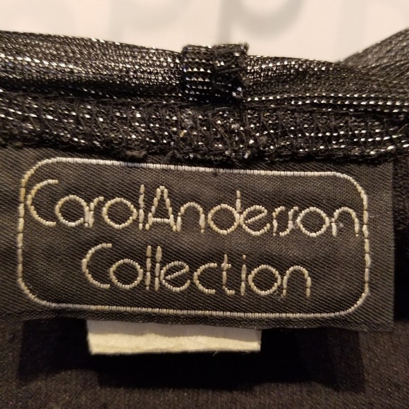 Vintage 90's Black Velour Cardigan Shimmer Hooded Sweatshirt Size M - Picture 2 of 13